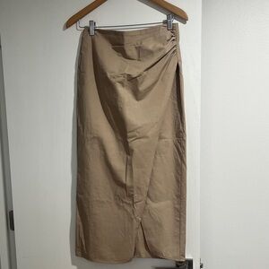 Zara Tan Pencil Skirt 100% cotton.